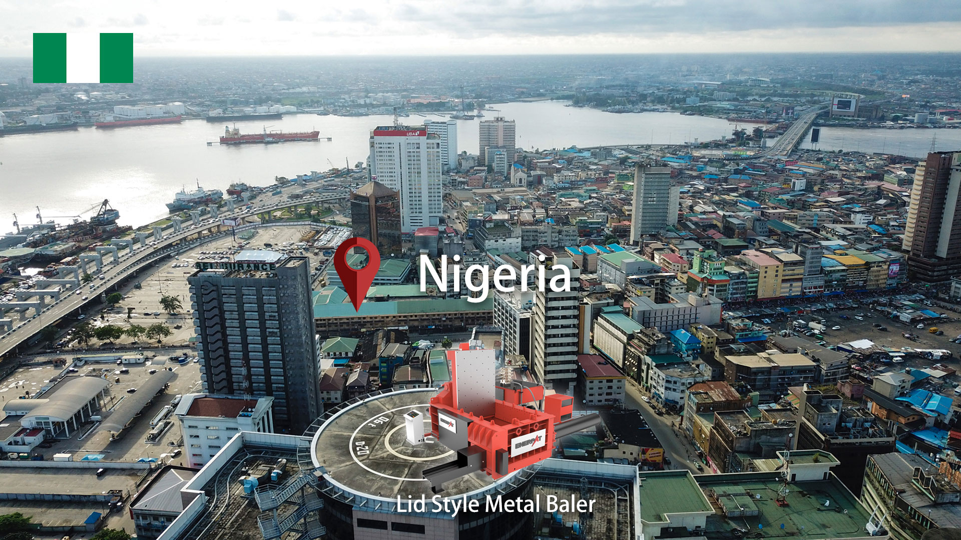 Нигерия: установлена ​​машина для пакетирования металлолома ENERPAT