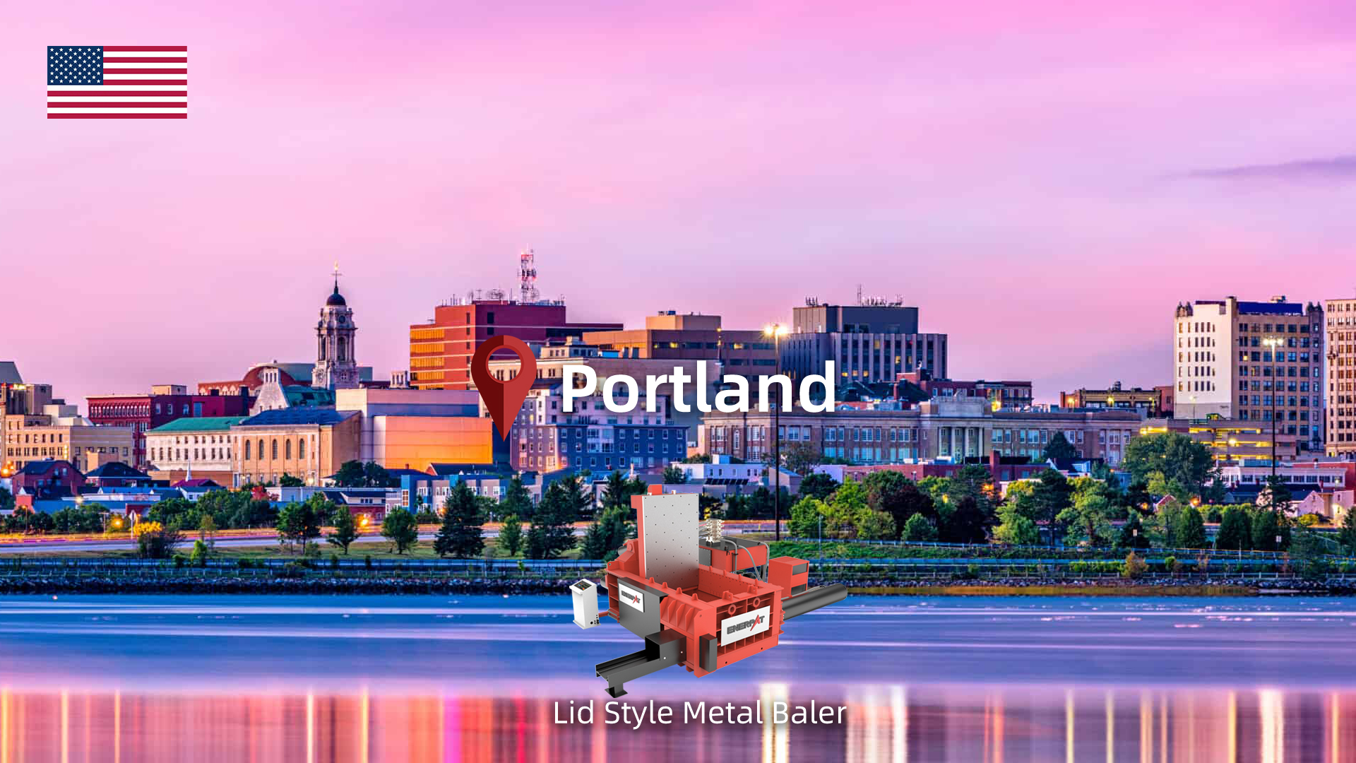 Портленд, штат Мэн: Установлен пресс для пакетирования железного лома ENERPAT