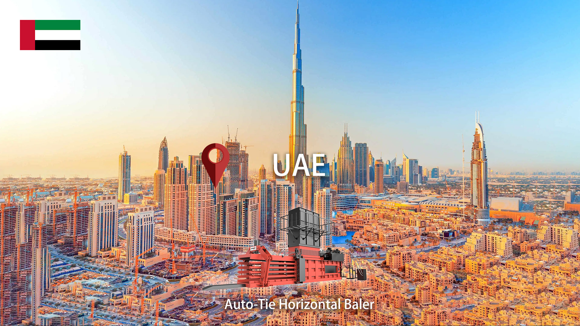 Объединенные Арабские Эмираты: установлен горизонтальный пресс-подборщик для измельченной бумаги ENERPAT