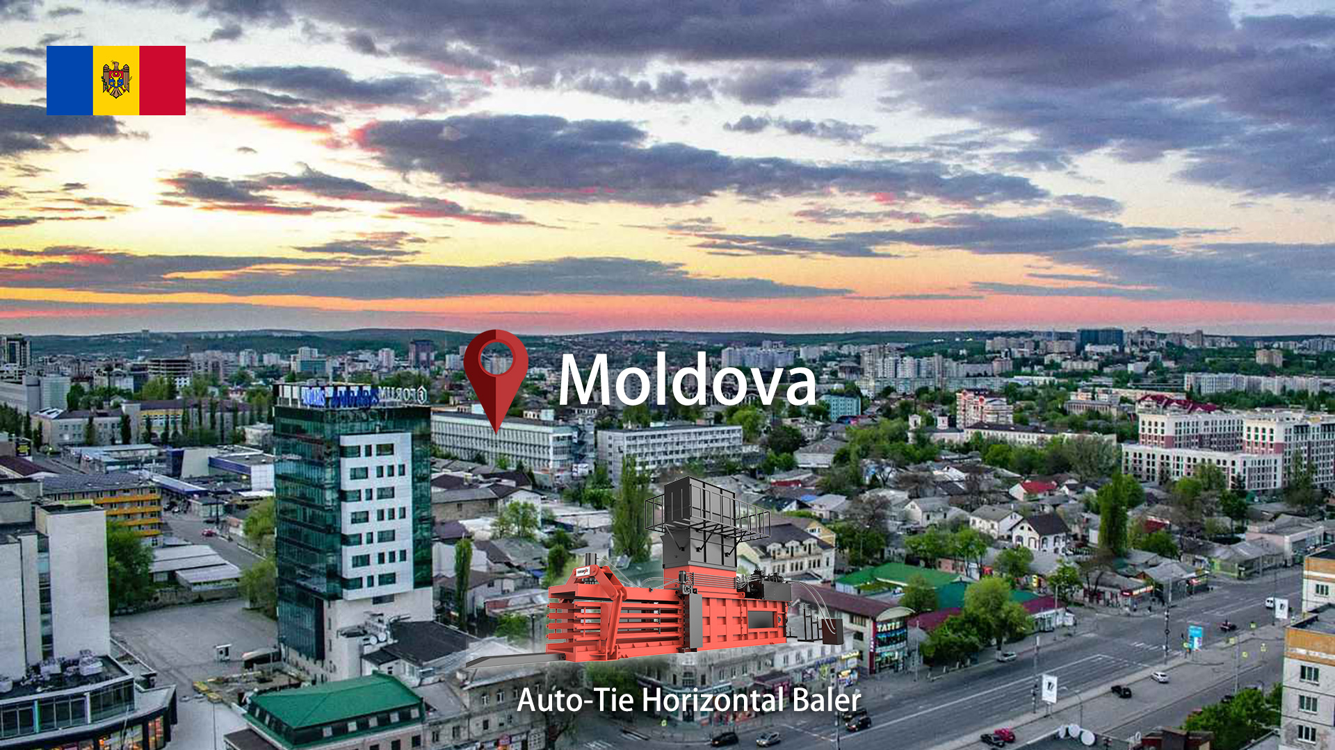 Молдова: Установлен автоматический пресс-подборщик картона ENERPAT