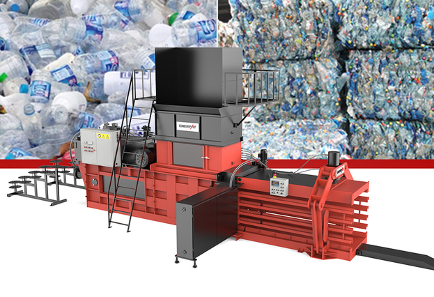 HBA-120-110125 Горизонтальный пресс-подборщик для пакетирования отходов пластмасс, бумаги, картона и текстиля